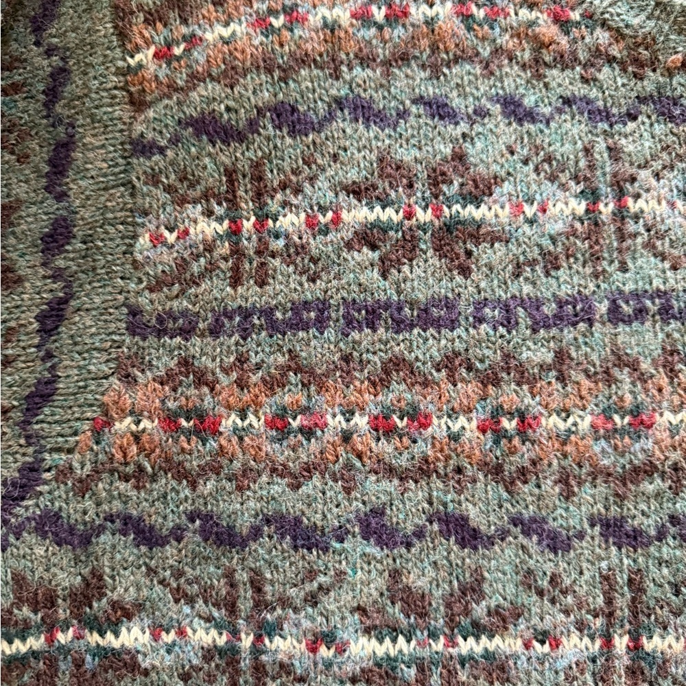Vintage Ralph Lauren 100% Wool Hand knit Fair Isle Knit - Picture 9 of 9